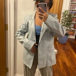 BABY BLUE LEATHER JACKET